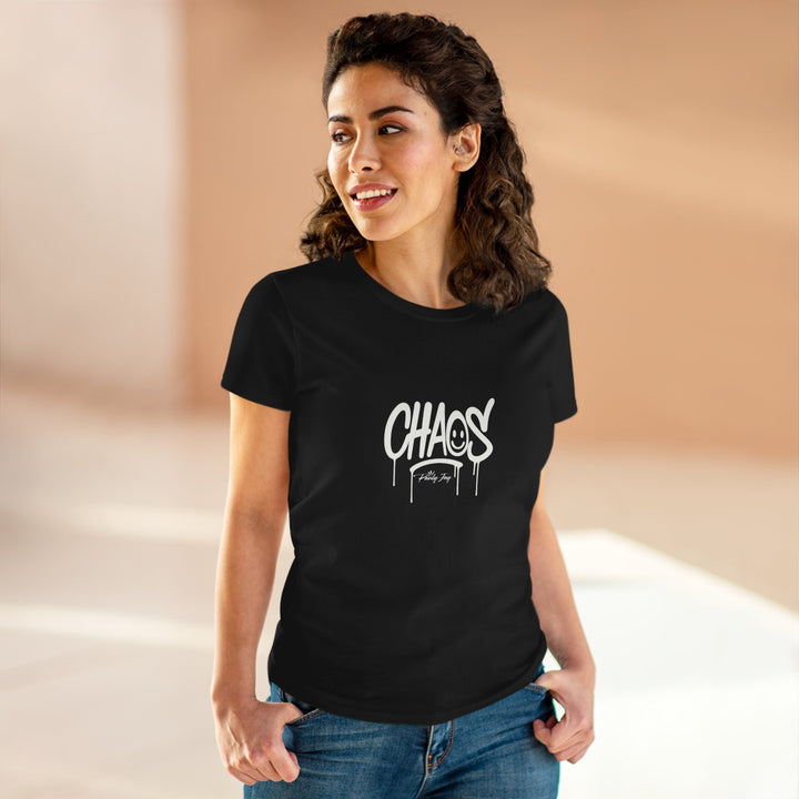 Women's Steetwear Graphic Tee - 'CHAOS' Design -