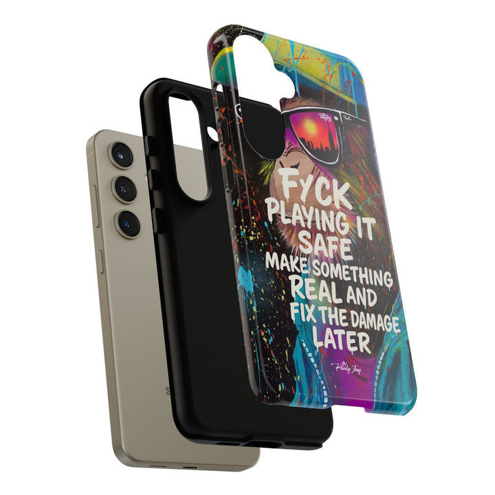 F*ck Playing it Safe Street Art Phone Case