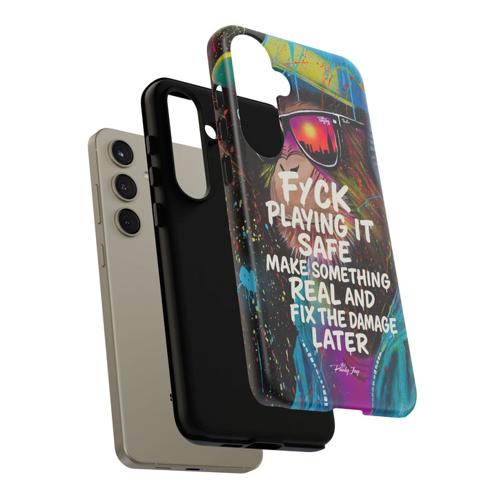 F*ck Playing it Safe Street Art Phone Case