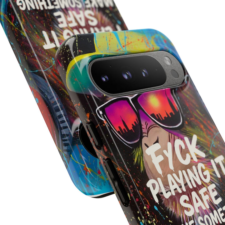 F*ck Playing it Safe Street Art Phone Case