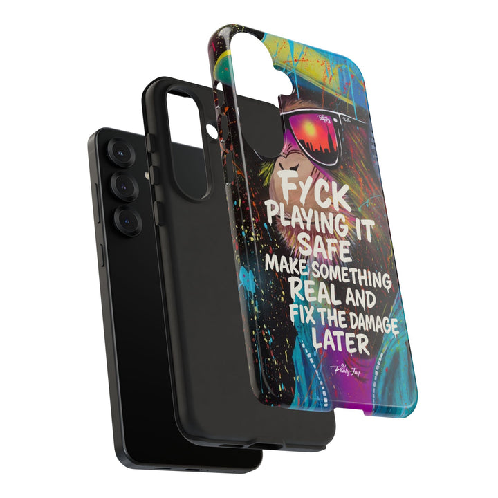 F*ck Playing it Safe Street Art Phone Case
