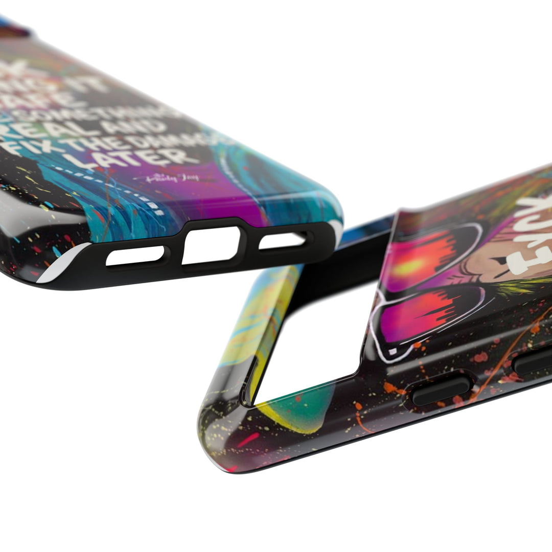 F*ck Playing it Safe Street Art Phone Case