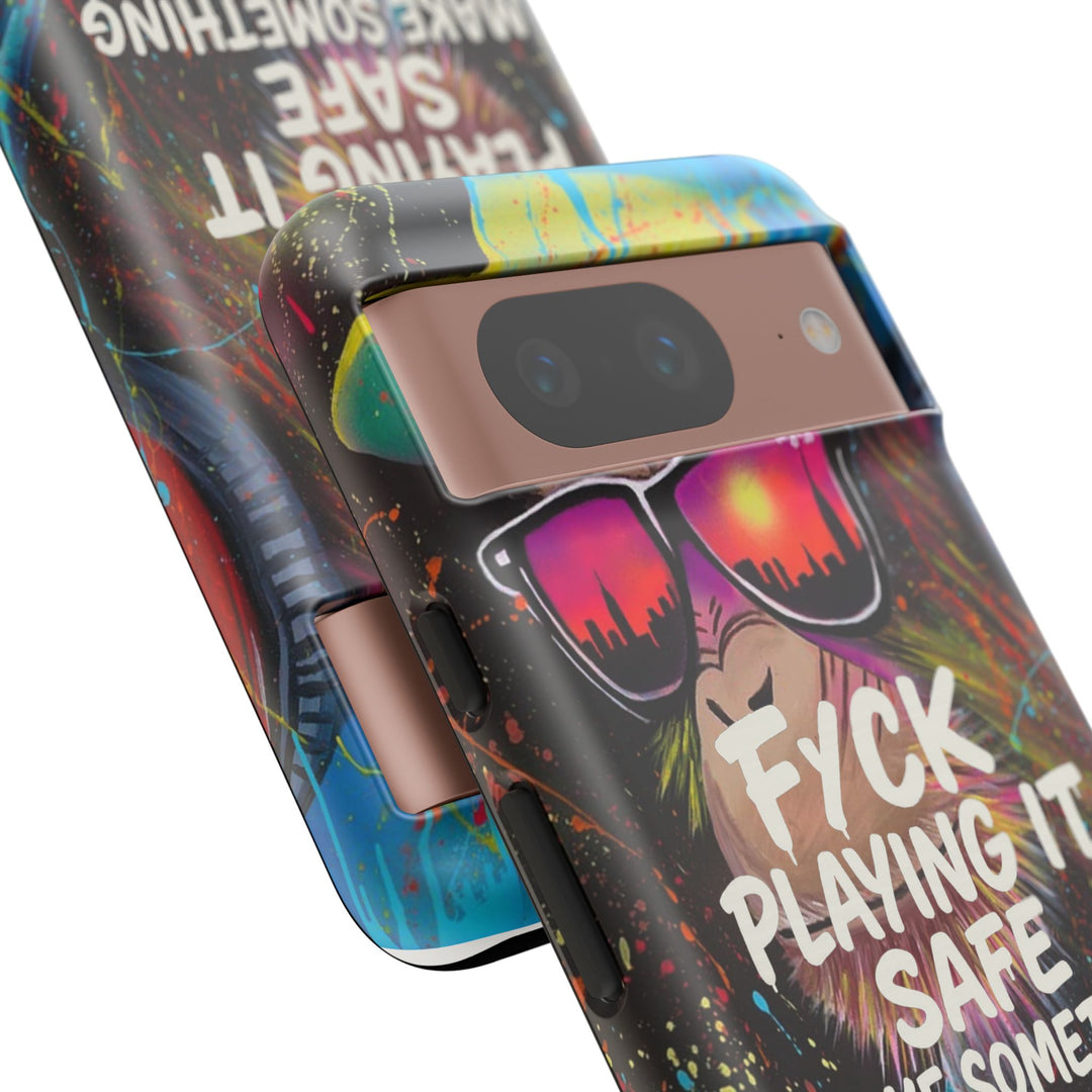 F*ck Playing it Safe Street Art Phone Case